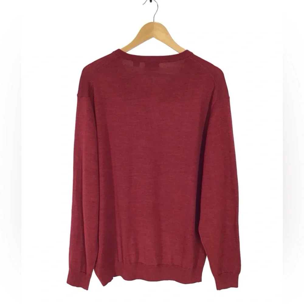 Cutter & Buck Douglas Merino Wool Blend V Neck Sweater Size XL